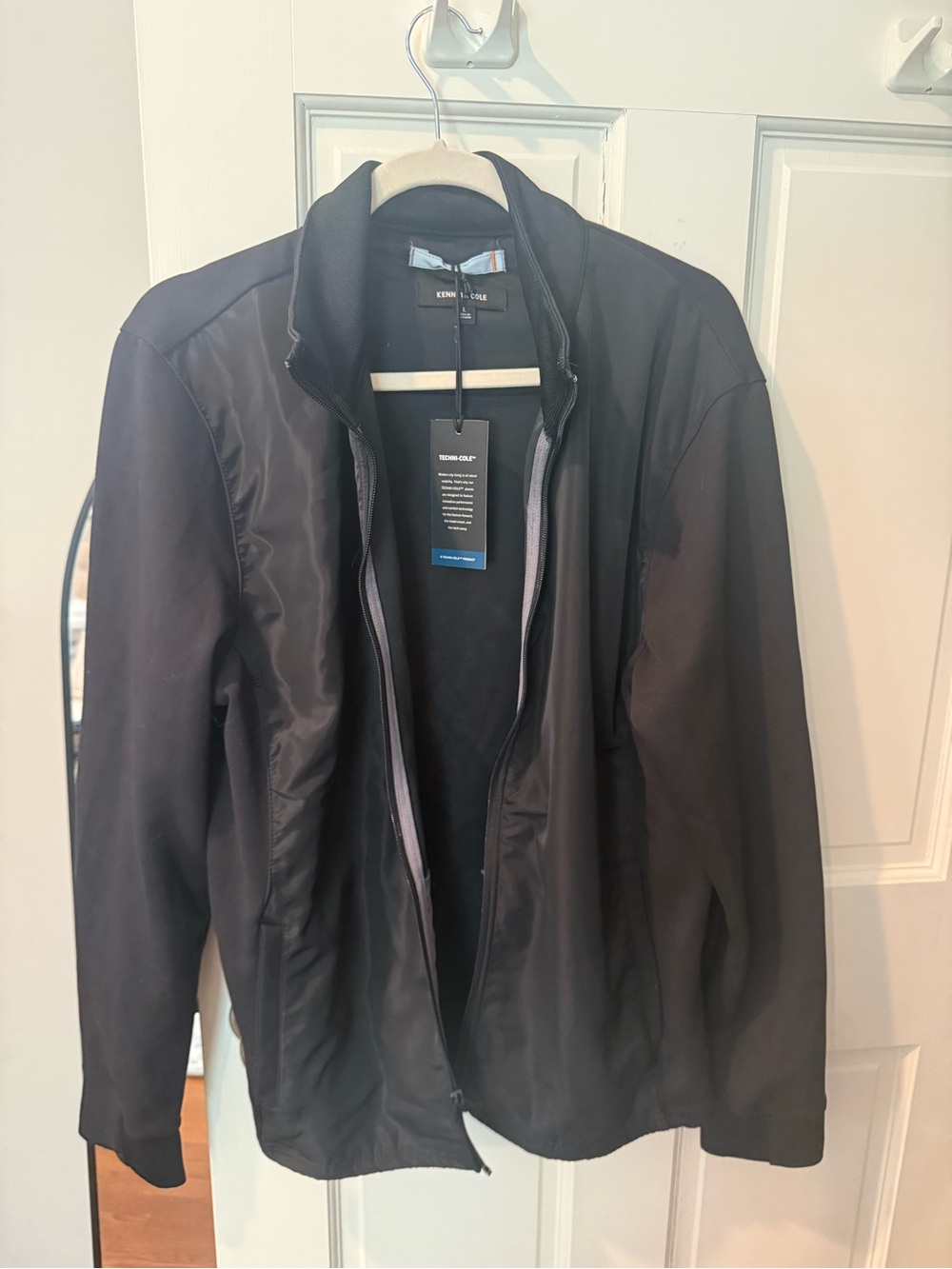 Kenneth Cole Men's Black Lightweight Zip-Front Jacket